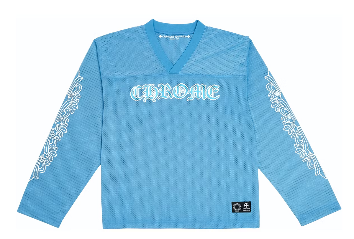 CHROME HEARTS SPORTS MESH WARM UP JERSEY BLUE – 8pm Canada Store