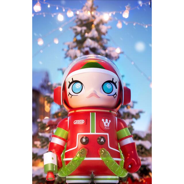 pop mart space molly christmas 1000%-