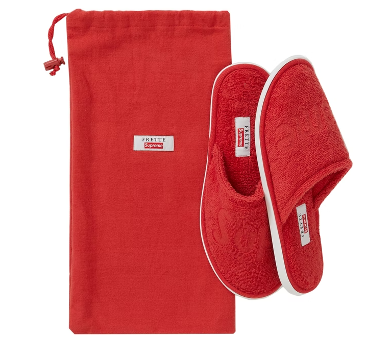 SUPREME FRETTE SLIPPERS RED – 8pm Canada Store