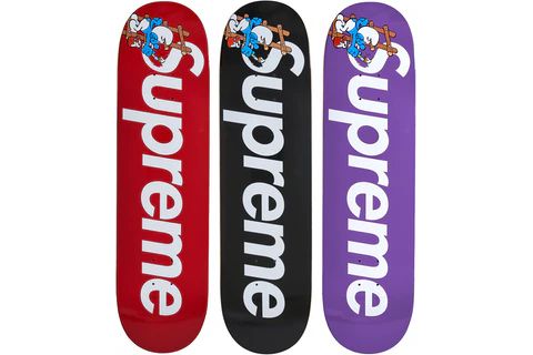 SUPREME SMURFS SKATEBOARD RED/PURPLE/BLACK SET – 8pm Canada Store