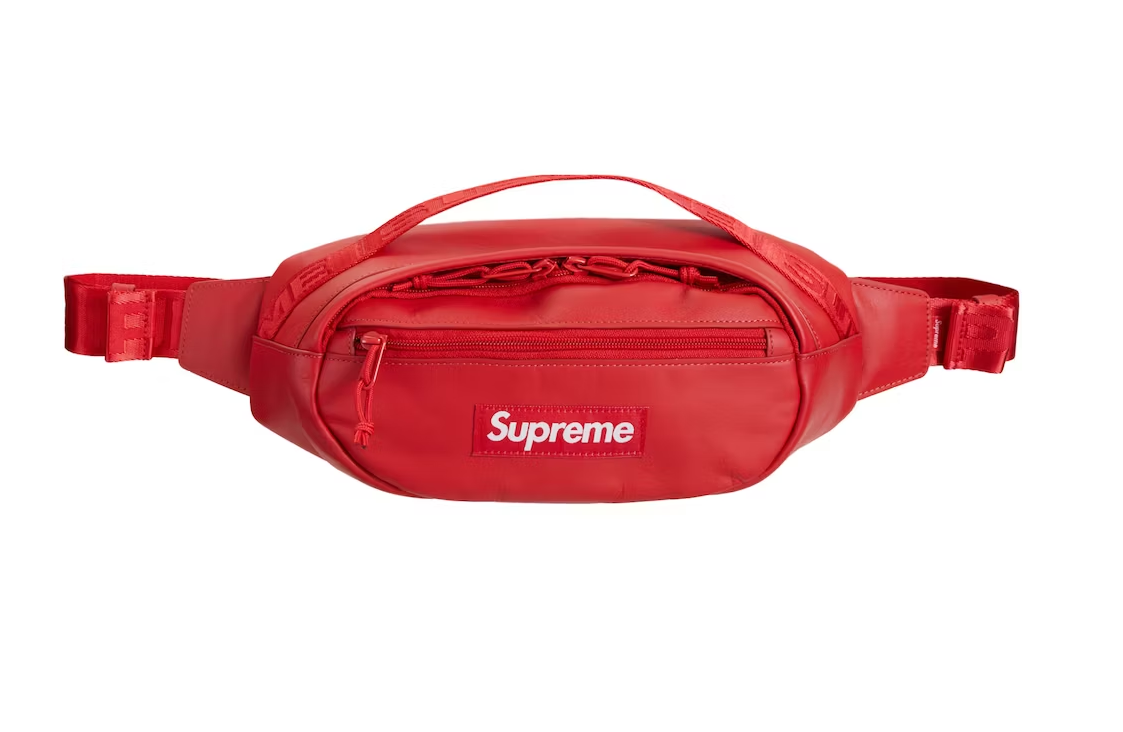 SUPREME LEATHER WAIST BAG RED – 8pm Canada Store